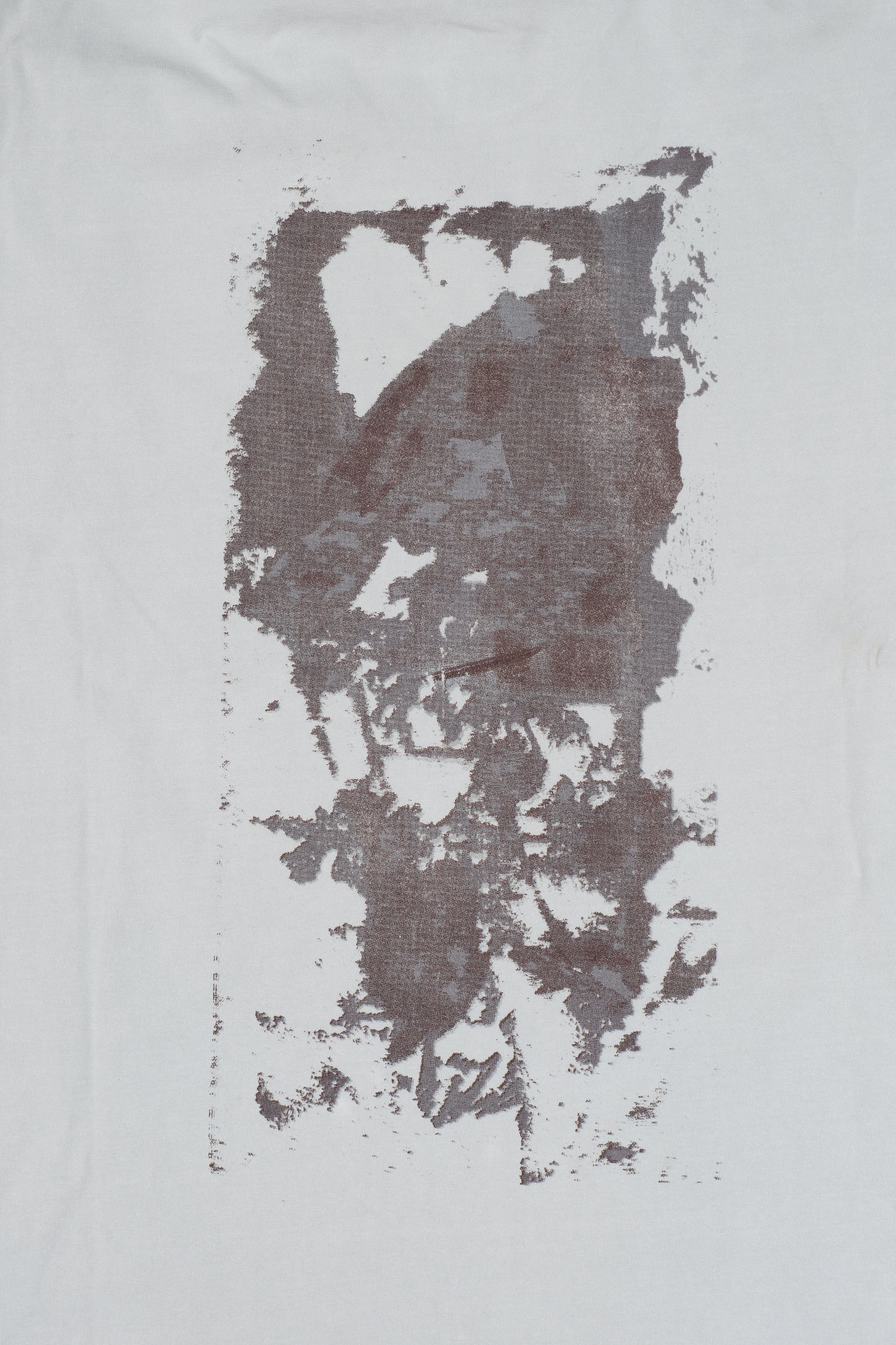 Back Print Long Sleeve Tee with Elbow Slit - Red