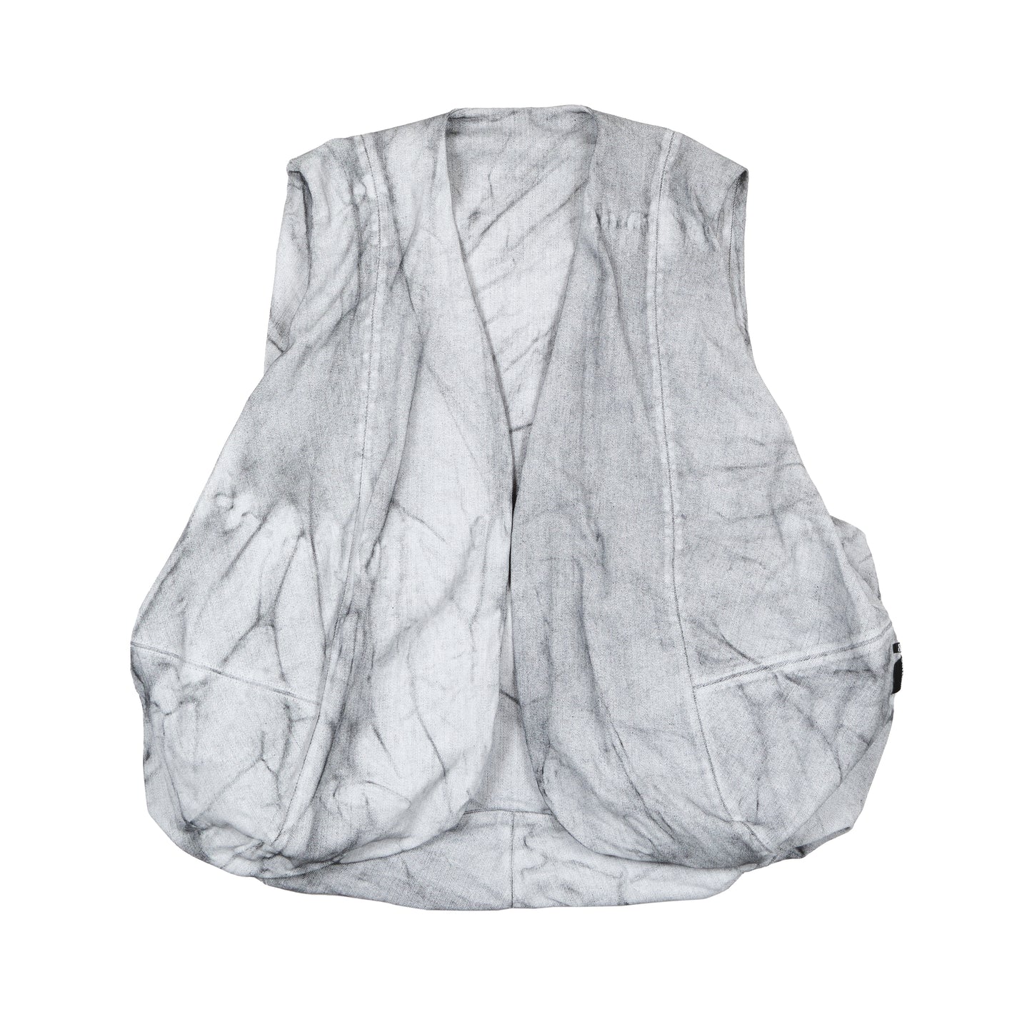 Volumized Denim Vest — Texture Wash