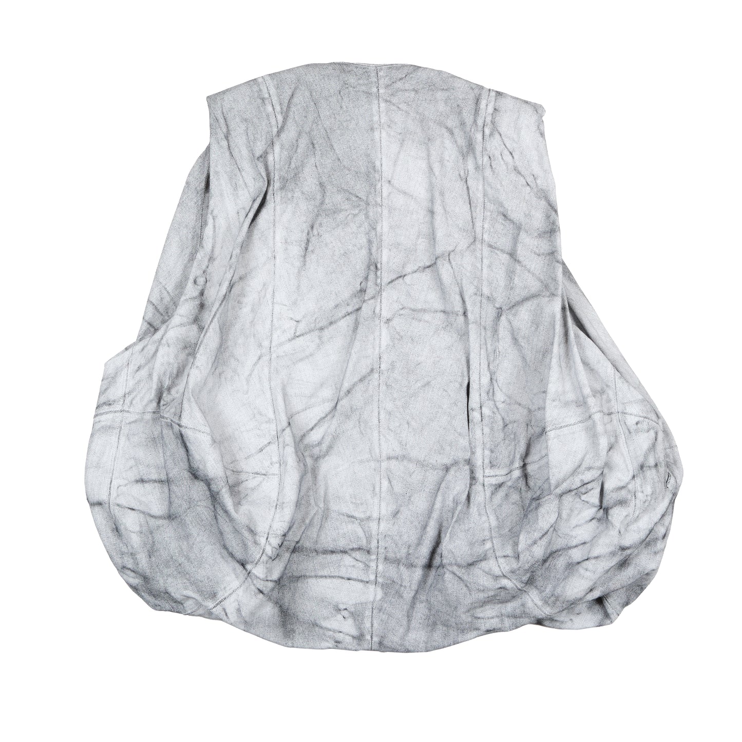 Volumized Denim Vest — Texture Wash