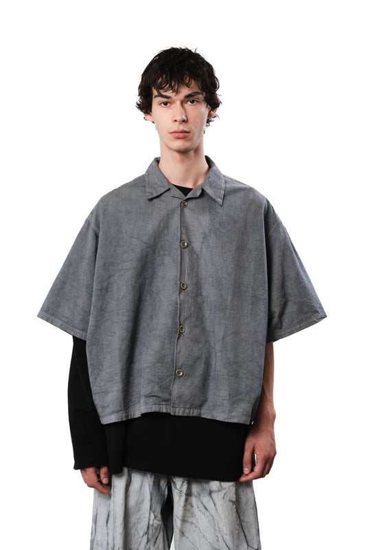 Boxy Ripstop Shirt — Recycrom-Dyed Organic Cotton