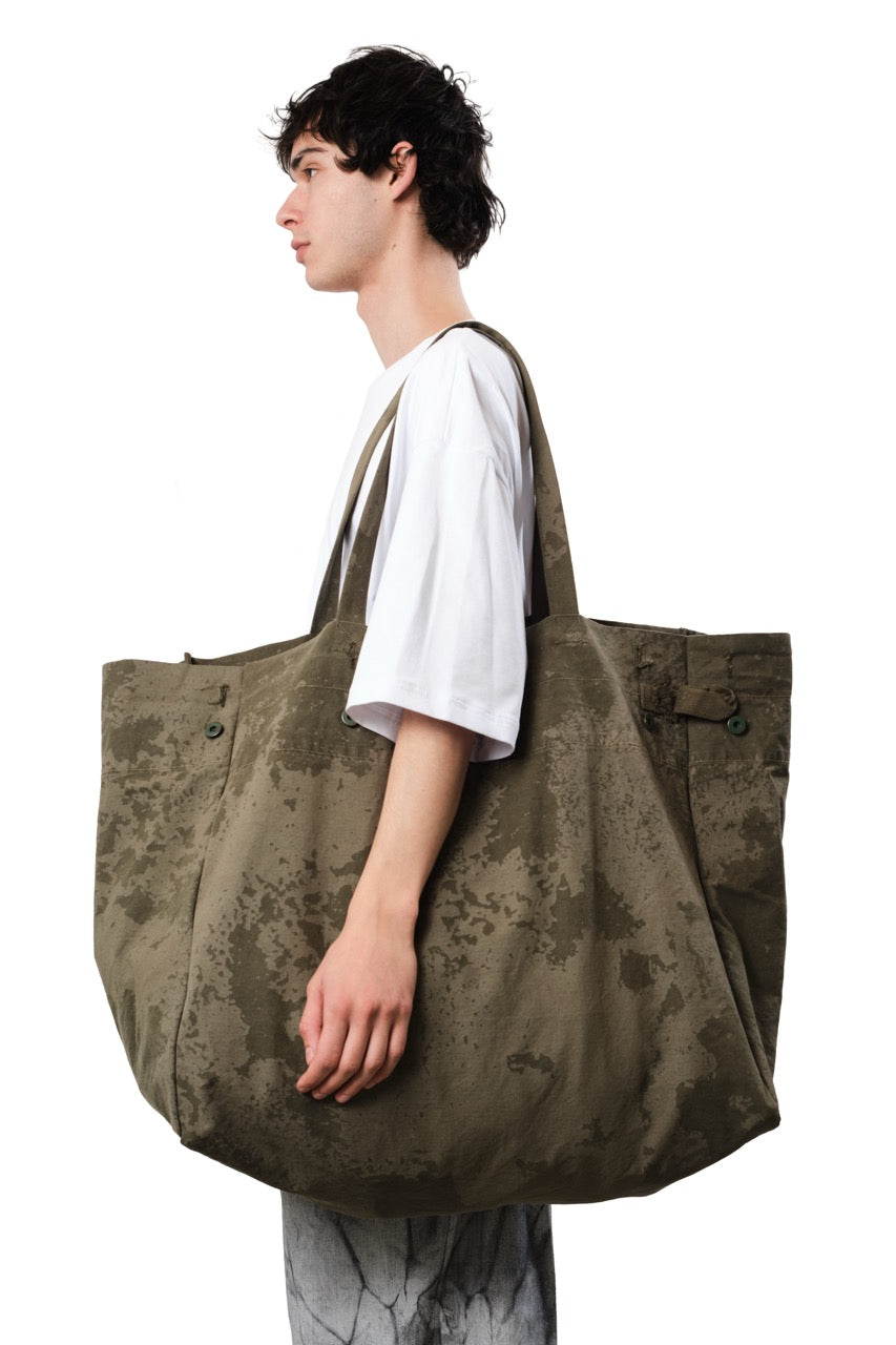 XL Tote Bag — Olive Green Laser Print