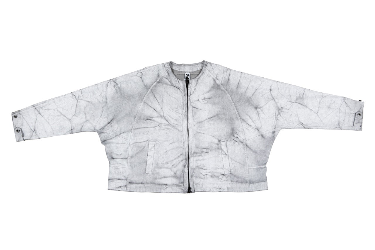 Explorer Jacket — Coated Denim, Marble Wash