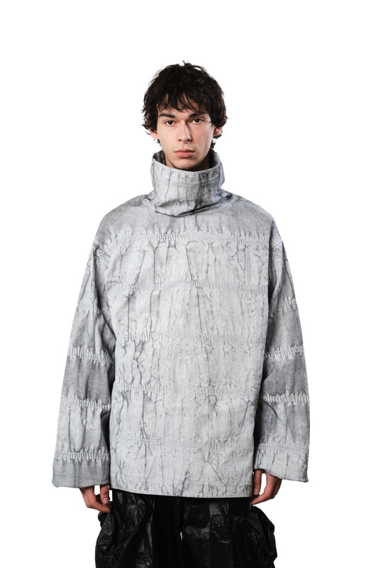 Denim Turtleneck — Coated Denim, Kamleika Wash