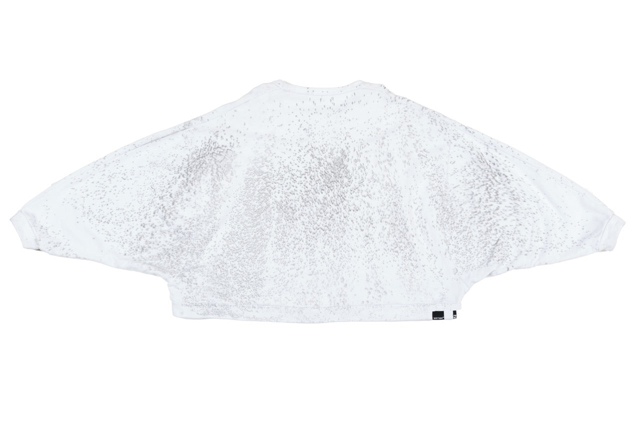 Batwing Cropped Sweat — Textured Dye