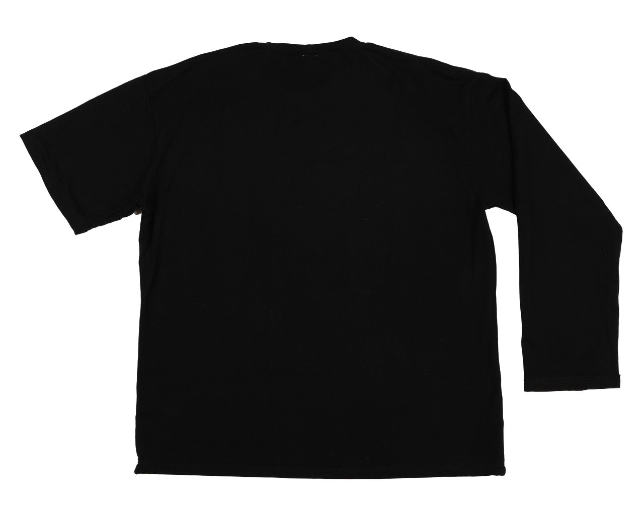 Asymmetrical Tee — Black Cotton Jersey