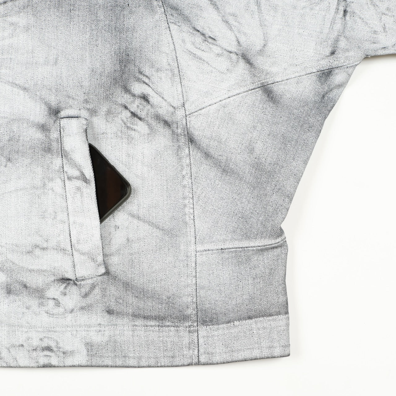 Explorer Jacket — Coated Denim, Marble Wash