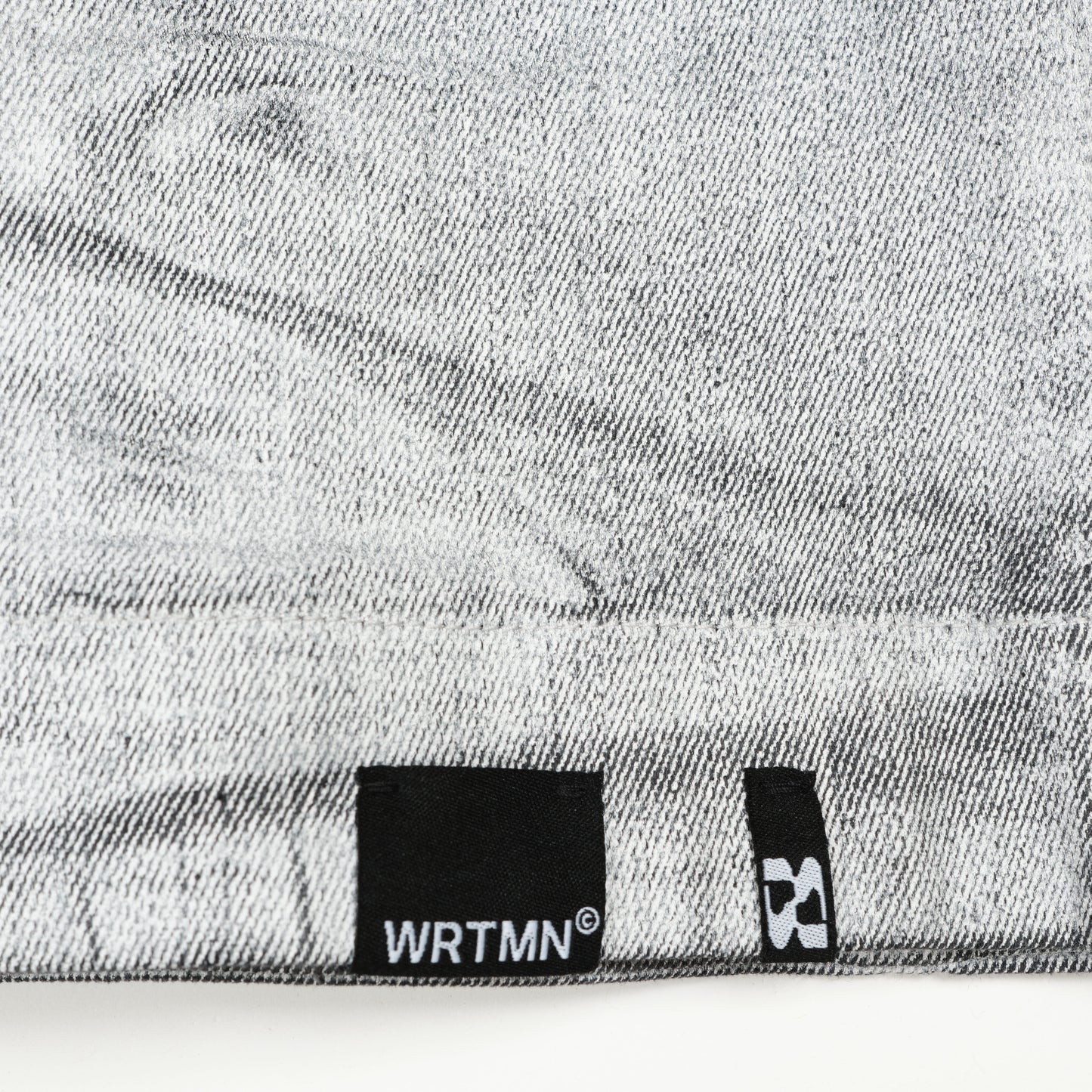 Boxy Coated Denim Shirt — Marble Wash